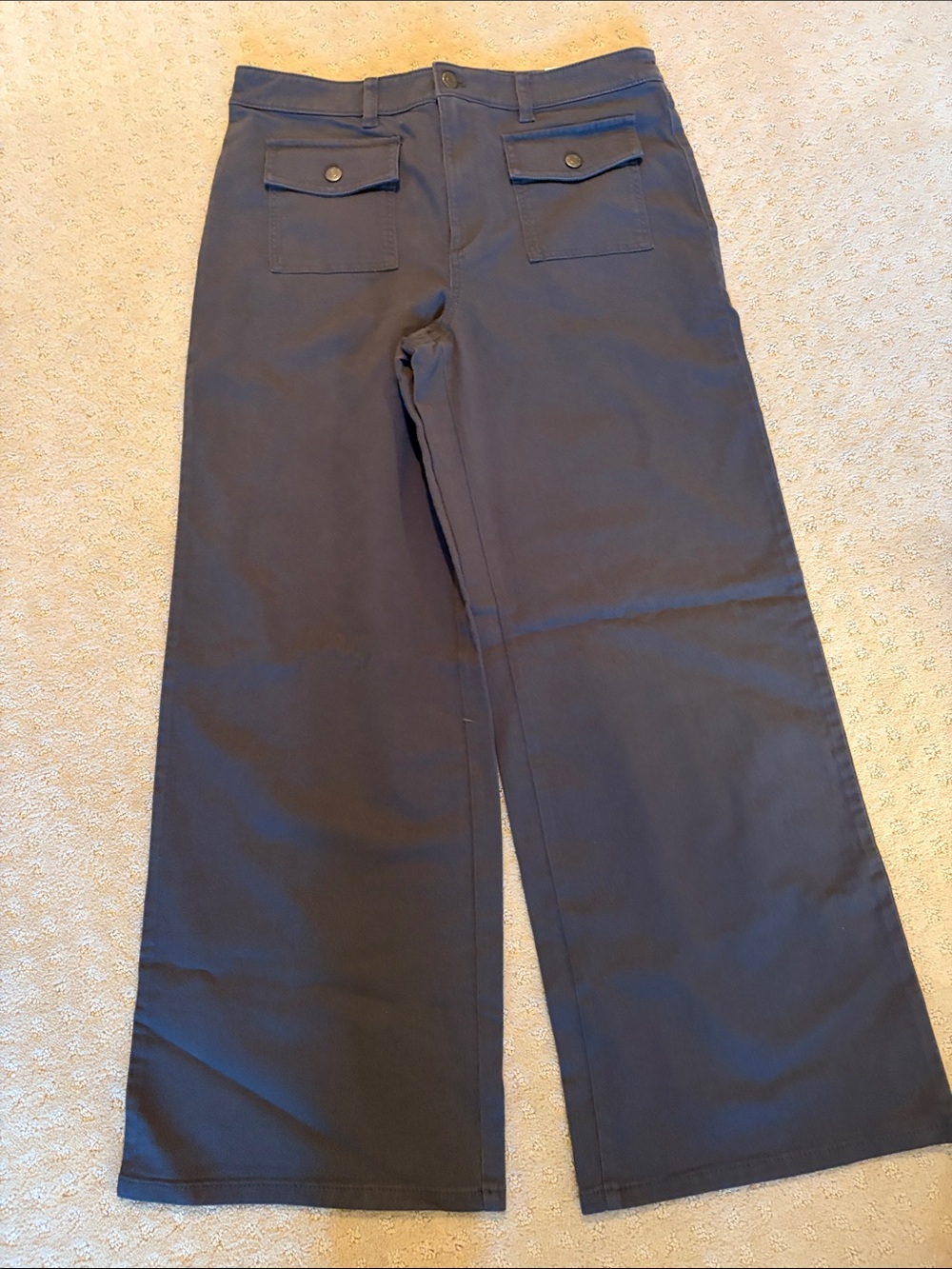 LOFT Palmer Wide-Leg Pants in Gray